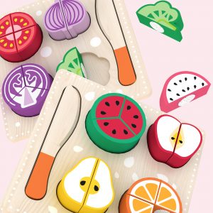 wooden fruits and vegetables toys
