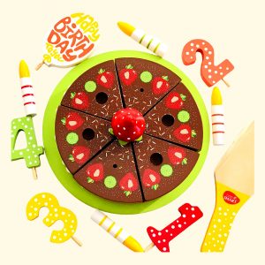 Play Food Birthday Cake with rainbow design