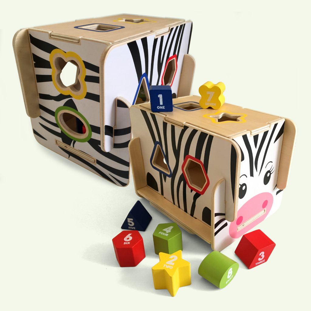 Wooden Zebra Toy Wooden Activity Play Set Bee Smart Toys