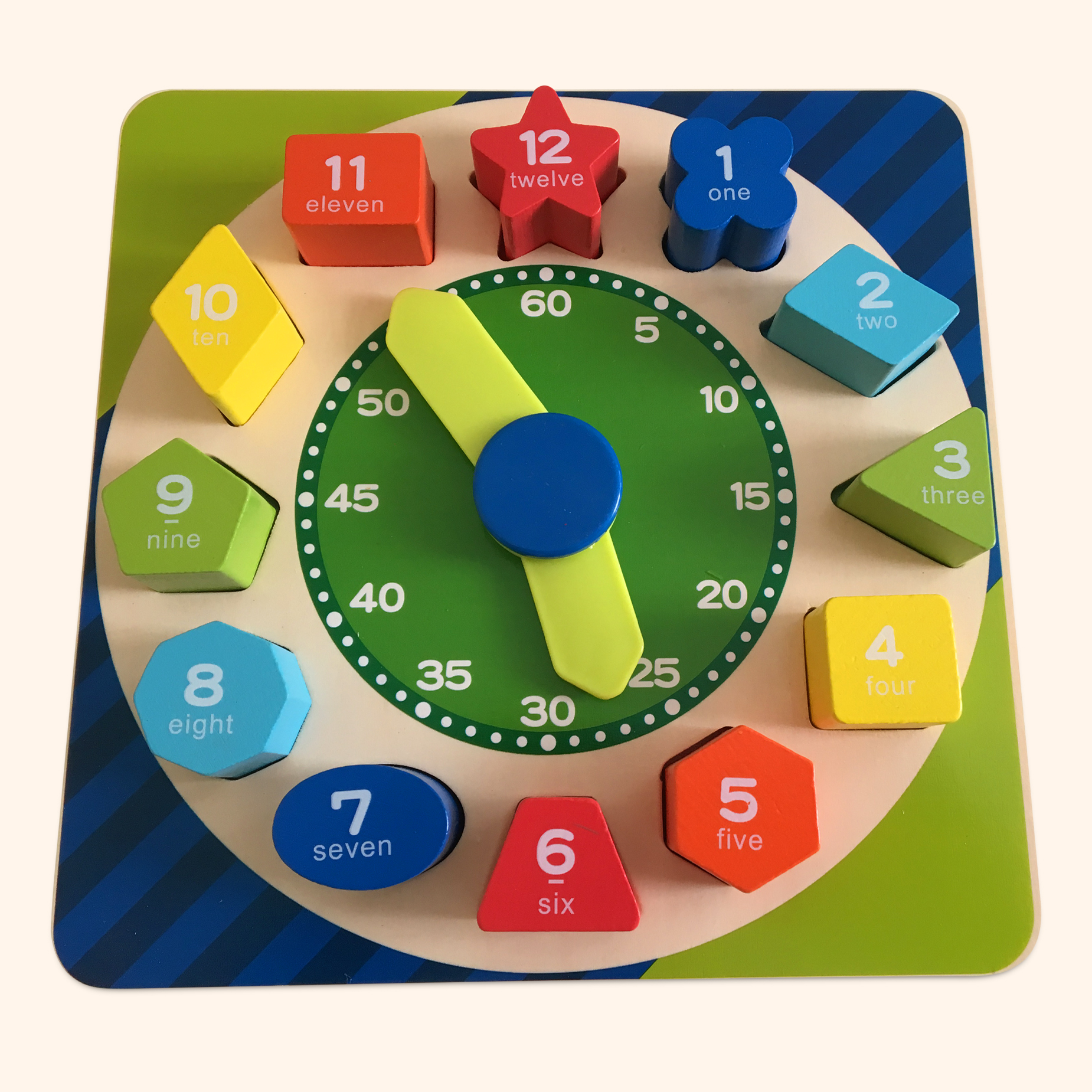 Eapura Wooden Shape Sorting Clock Learning to Tell Time Calendar for Kids Wooden Toys for Toddlers Educational Toys for Boys Girls Toddlers 