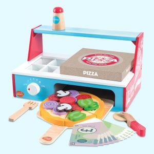 Wooden Toy Pizza Oven Playset