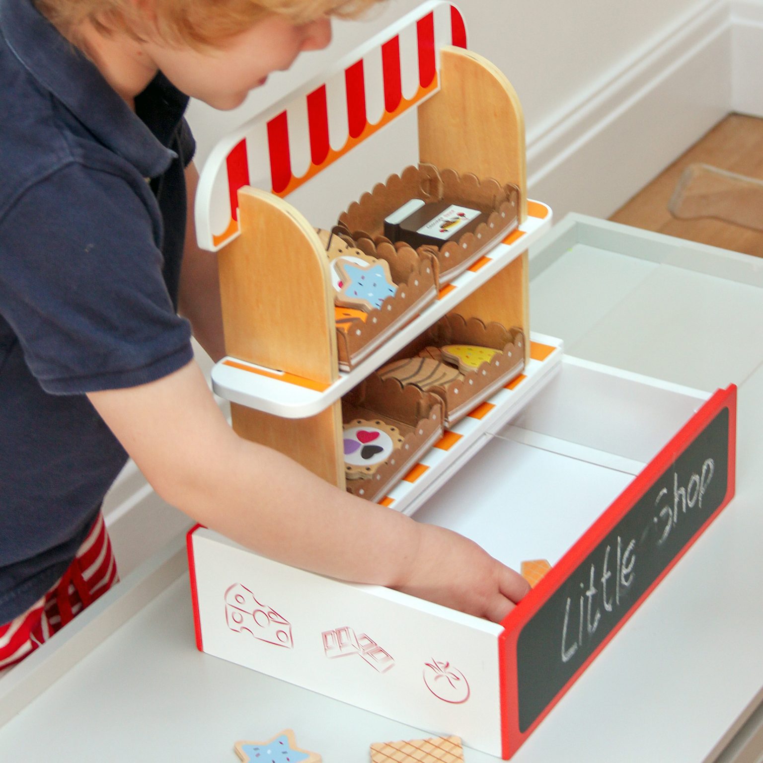 Wooden Toy Food Set Wooden Role Play Toys Shop Bee Smart Toys