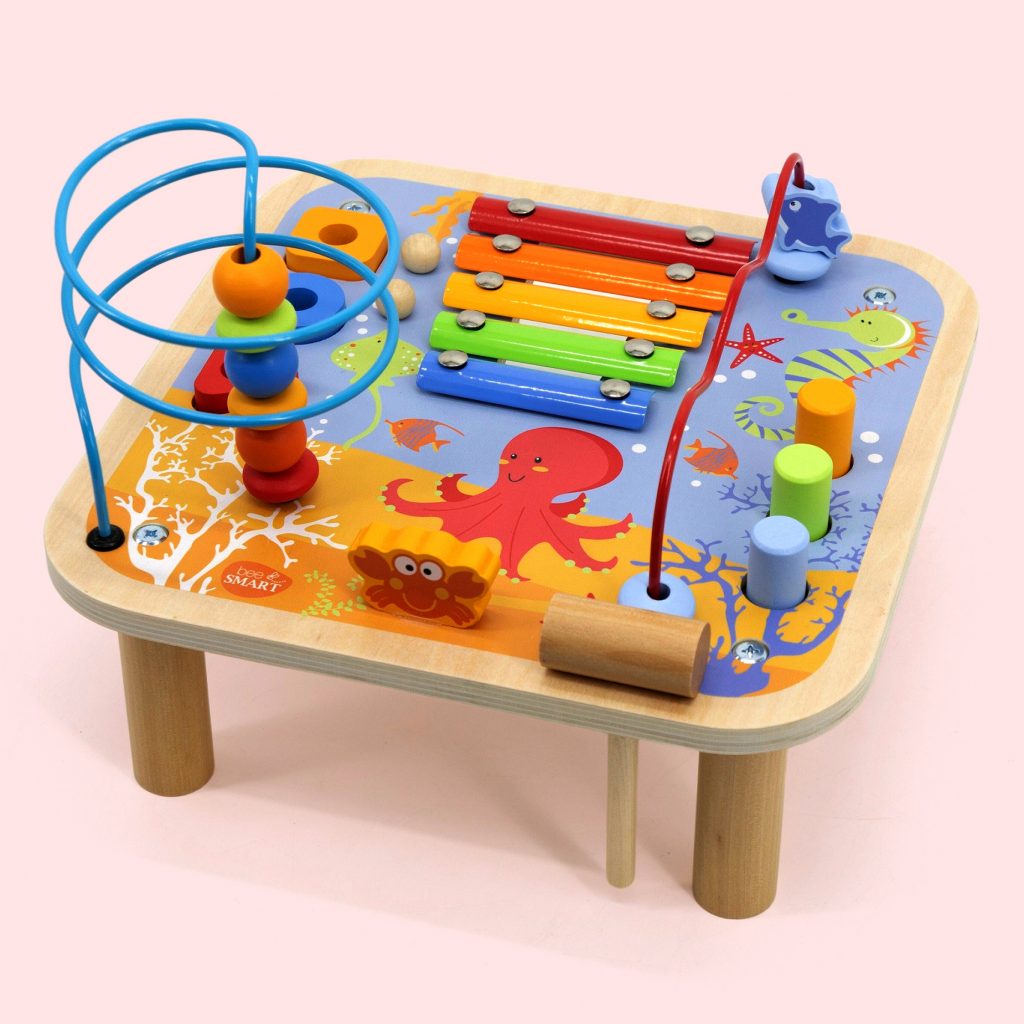 Wooden MultiActivity For Kids Play Table For Children Bee Smart
