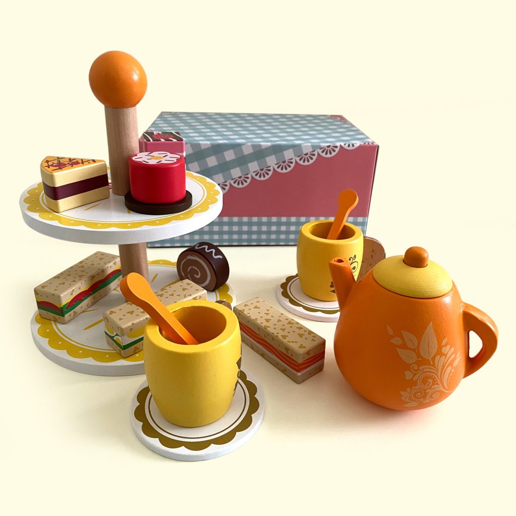 Shop Wooden Afternoon Tea Party Set with Teapot Toy